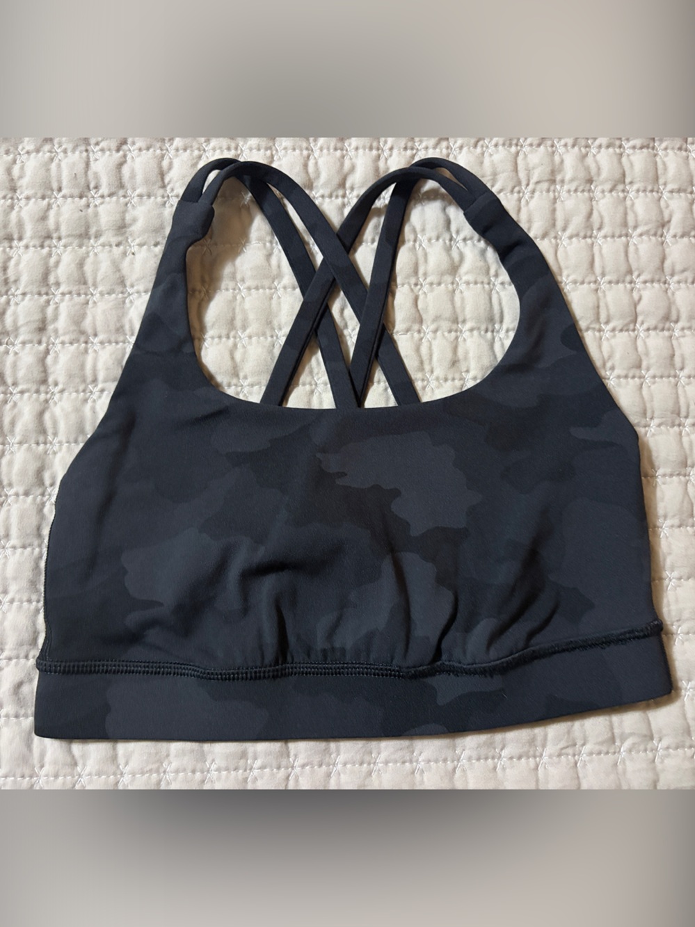 Lululemon Crisscross Back Sports Bra - Black Camo
